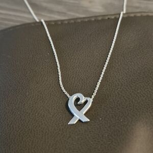 Tiffany & Co. x Paloma Picasso Loving Heart pendant necklace with COA